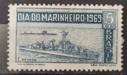 C 660 Selo Dia do Marinheiro Marinha Navio 1969 Sem Goma