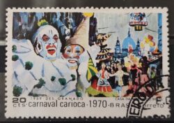 C 664 Selo Carnaval Carioca Festa Musica 1969 Circulado 1