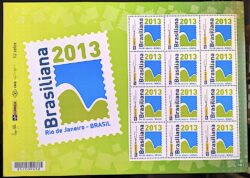 PB 01 Selo Personalizado Basico Brasiliana Pao de Acucar 2013 Folha