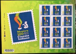 PB 05 Selo Personalizado Basico Mostra 100 anos do Cinema Indiano 2014 Folha