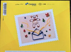 Selo Personalizado Urso e Carta Vinheta