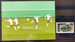 B 36 Bloco Copa do Mundo de Futebol Alemanha 1974 e Selo C 853