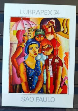 B 38 Bloco Lubrapex Servicos Postais Filatelia 1974