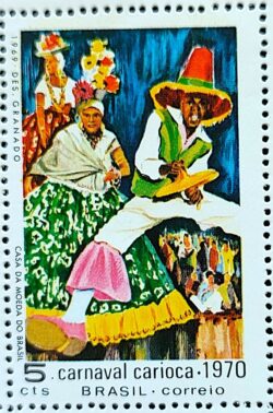 C 662 Selo Carnaval Carioca Festa Musica 1969