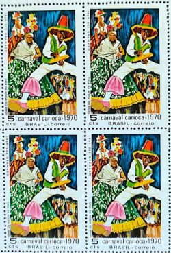 C 662 Selo Carnaval Carioca Festa Musica 1969 Quadra