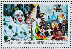 C 664 Selo Carnaval Carioca Festa Musica 1969