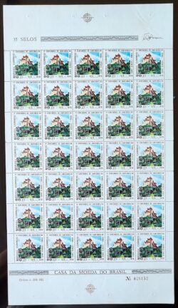 C 668 Selo 4 Centenario Santuario N S da Penha Cidade Vilha Velha Espirito Santo Igreja Religiao 1970 Folha