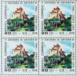C 668 Selo 4 Centenario Santuario N S da Penha Cidade Vilha Velha Espirito Santo Igreja Religiao 1970 Quadra