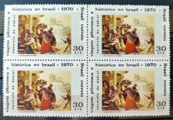 C 675 Selo Bicentenario Pintor Jean Baptiste Debret Arte 1970 Quadra