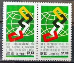 C 694 Selo Luta Contra Racismo Discriminacao Racial Direito 1971 Dupla