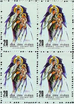 C 697 Selo Dia das Maes Datas Comemorativas Mulher 1971 Quadra