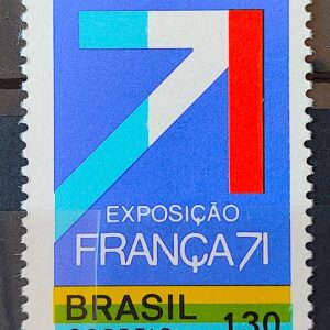 C 707 Selo Exposicao Franca Bandeira 1971 MH