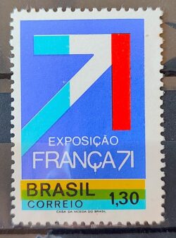 C 707 Selo Exposicao Franca Bandeira 1971 2