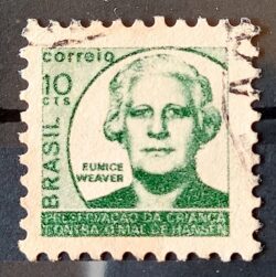 C 714 Selo Campanha Contra o Mal de Hansen Hanseniase Saude Weaver H15 1971 Circulado 1