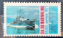 C 717 Selo Dia do Marinheiro Datas Comemorativas Militar Navio 1971 3