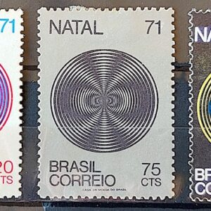 C 718 Selo Natal Religiao 1971 Serie Completa 2