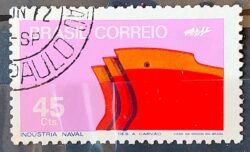 C 738 Selo Promocao da Industria Nacional Navio 1972 Circulado 1
