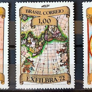 C 749 Selo Exposicao Interamericana de Filatelia Servicos Postais Mapa 1972 Serie Completa