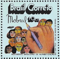 C 759 Selo Desenvolvimento Nacional Mobral Educacao Mao 1972