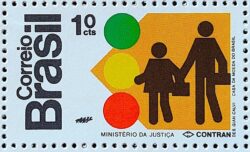 C 766 Selo Homenagem a Terra Homem Transito 1972