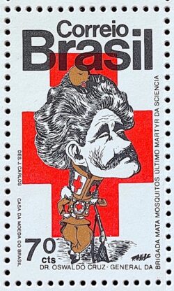 C 767 Selo Homenagem a Terra Homem Oswaldo Cruz Saude 1972