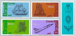 C 769 Selo Forcas Armardas Militar Monumento Navio Aviao 1972 Vinheta Direita