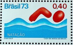 C 774 Selo Promocao do Esporte Natacao 1973