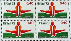 C 775 Selo Promocao do Esporte Ginastica 1973 Quadra