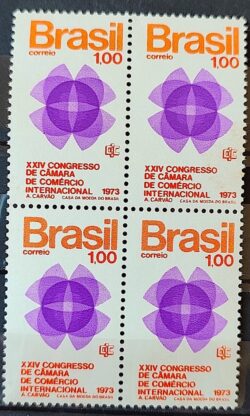 C 780 Selo Congresso Camara de Comercio Economia 1973 Quadra