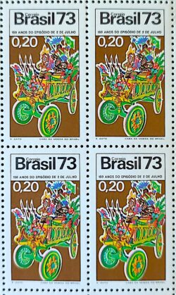 C 785 Selo Acontecimentos Historicos Carreta 1973 Quadra CLM