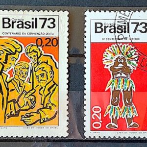 C 785 Selo Acontecimentos Historicos Carreta Indio 1973 Serie Completa Circulado