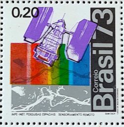 C 789 Selo Promocao da Ciencia INPE Comunicacao 1973
