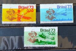 C 792 Selo Centenario Santos Dumont Aviao Aviacao 1973 Serie Completa CLM