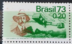 C 792 Selo Centenario Santos Dumont Aviao Aviacao 1973