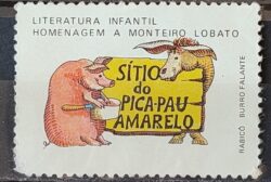 C 806 Selo Monteiro Lobato Literatura Sitio do Picapau Amarelo Emilia 1973 Vinheta