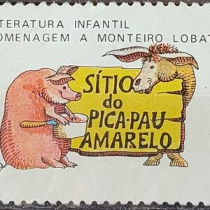 C 806 Selo Monteiro Lobato Literatura Sitio do Picapau Amarelo Emilia 1973 Vinheta