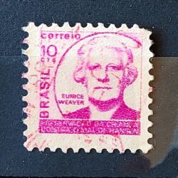 C 816 Selo Campanha Contra o Mal de Hansen Hanseniase Saude Weaber H16 1973 Circulado 6