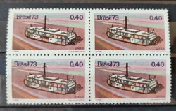 C 819 Selo Embarcacoes Tipicas Brasileiras Barco Navio Gaiola 1973 Quadra
