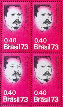 C 824 Selo Centenario Placido de Castro Acre 1973 Quadra