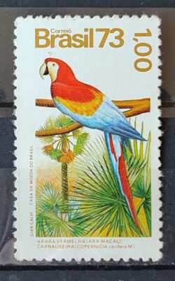C 827 Selo Flora e Fauna Ave Passaro Arara Carnauba 1973 1