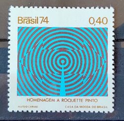 C 836 Selo Meios de Comunicacao Radio 1974