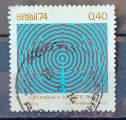 C 836 Selo Meios de Comunicacao Radio 1974 Circulado