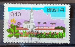 C 849 Selo Bicentenario Colegio Caraca Educacao Santa Barbara Minas Gerais 1974 Circulado