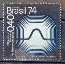 C 850 Selo Congresso de Telecomunicacoes Comunicacao 1974 1