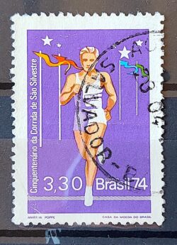 C 871 Selo Corrida de Sao Silvestre Atletismo Esporte 1974 Circulado 1