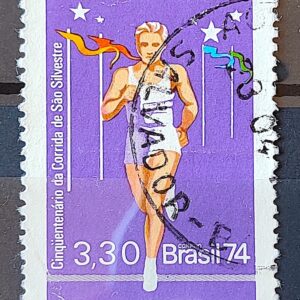 C 871 Selo Corrida de Sao Silvestre Atletismo Esporte 1974 Circulado 1