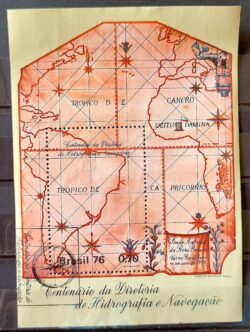 B 39 Bloco Centenario Diretoria de Hidrografia e Navegacao Marinha Mapa 1976 CBC