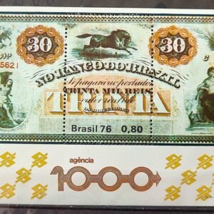 B 40 Bloco Banco do Brasil Economia Numismatica 1976