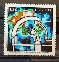 C 1008 Selo Sesquicentenario Observatorio Nacional Ciencia 1977