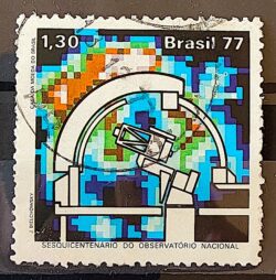 C 1008 Selo Sesquicentenario Observatorio Nacional Ciencia 1977 Circulado 1